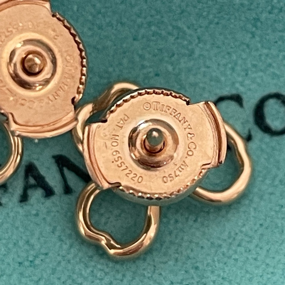Tiffany & Co 18K rose gold and diamond paper flower earrings - Picture 5 of 15